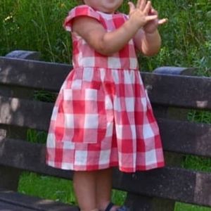 12mo checkered dress w/ matching bloomers